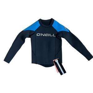 O'Neill Kids Black and Blue Long Sleeve Wetsuit Jacket